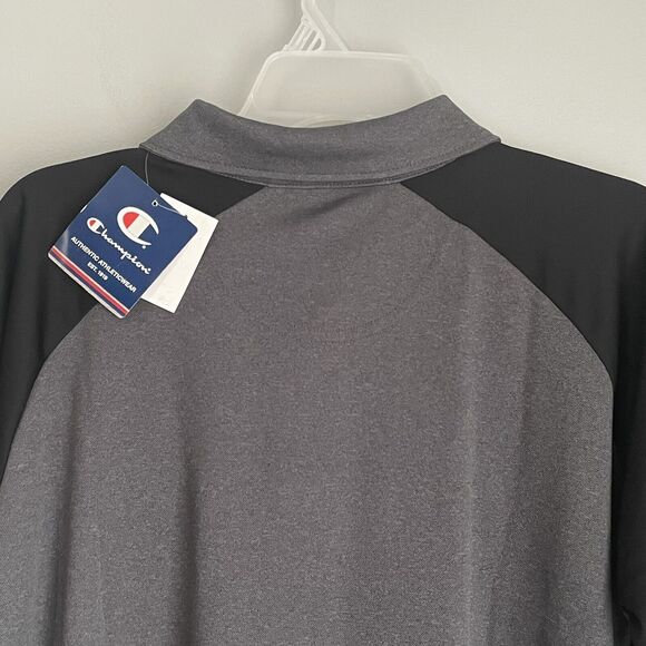 NEW Champion Purdue University Polo Shirt Men's Medium Gray Black Boilermakers - Picture 11 of 14